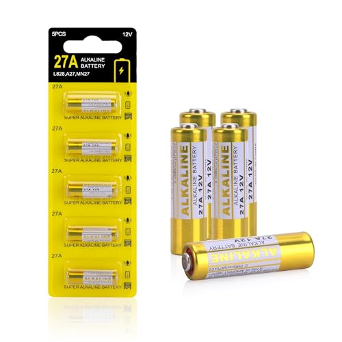 A27 27A 12V-Batterie, 27A 12V-Batterie für Fernbedienung, 5er-Pack 27A-Batterien, langlebige 12-Volt-A27-Batterien