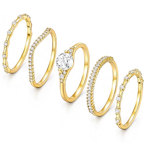 statement rings for women gold-plated