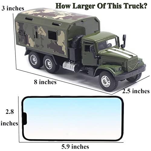 Otonopi OTO-TRUCK-G Military Truck Metal Diecast Army Armored For Boys Girls Pull Back Toy Model Car Treatment Transport Vehicle thumb #6