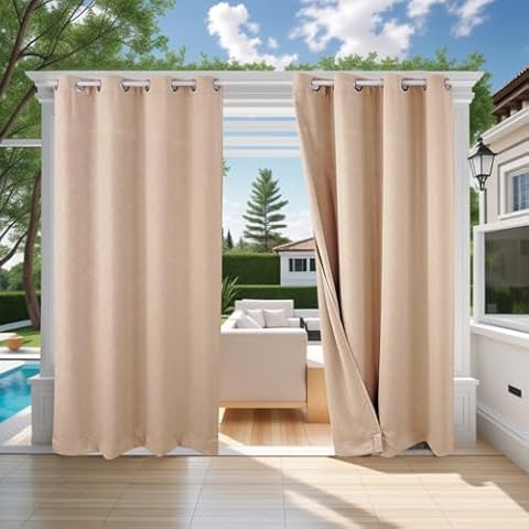 ele ELEOPTION Waterproof Outdoor Curtains for Garden Cover