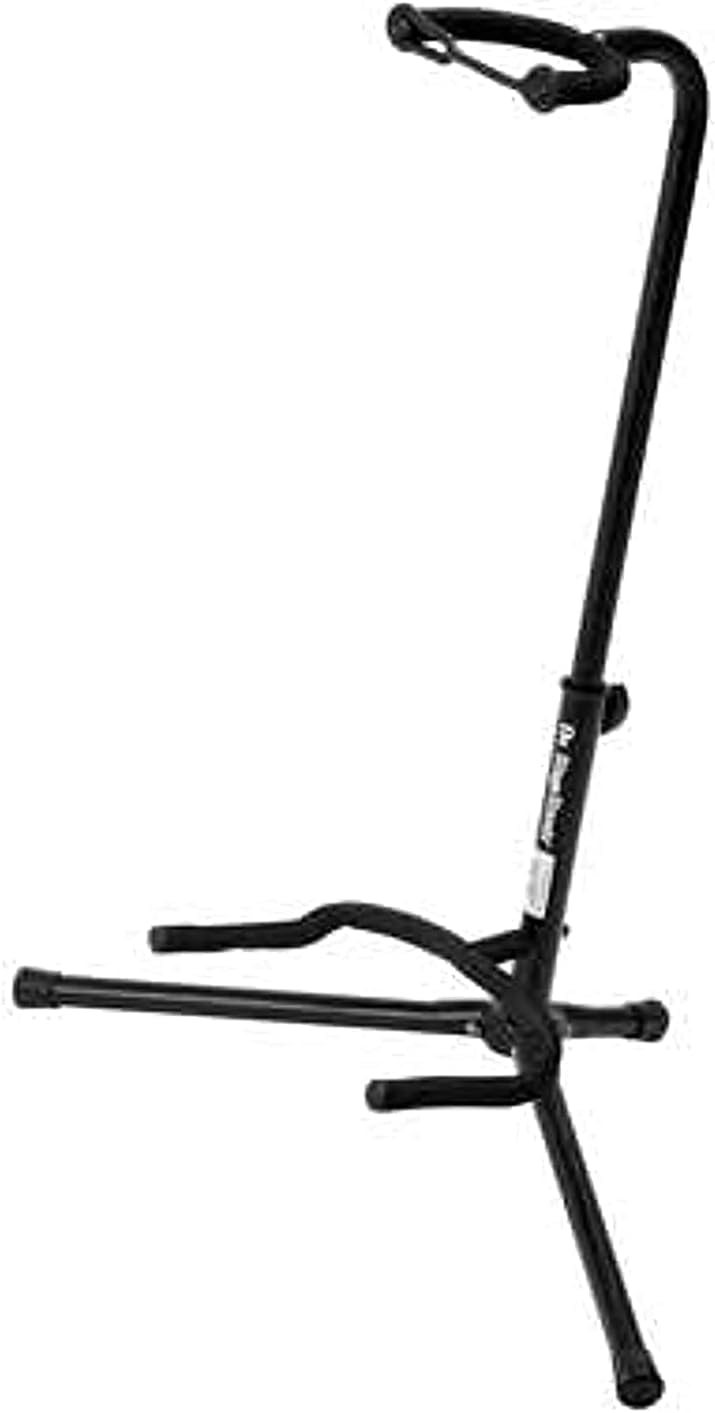 Adjustable Guitar Stand for Electric, Acoustic, and Bass Guitars - 56.5x27x12.5cm, Height Adjustable 50-58.5cm, Sturdy Foldable Design