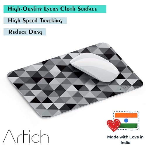 Image of Artich Rectangular Gaming Anime Mouse Pad Designer Marbles Mouse Pad Soft and Gaming Pad for Office Laptop /PC with Super Non-Slip Rubber Base and Lycra Cloth Surface for Silky Touch