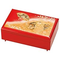 【未使用品】 山中漆器 翔鶴 オルゴール付き宝石箱 共箱付 アンティーク 骨董品 未使用品】 山中漆器 翔鶴 オルゴール付き宝石箱 共箱付