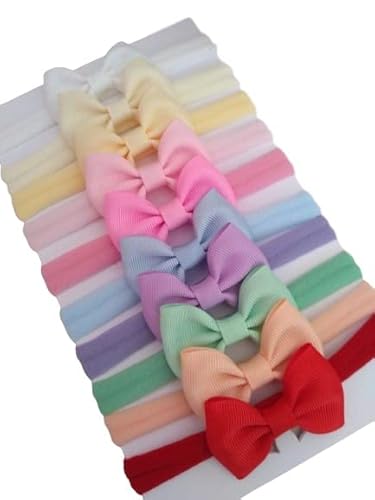 kit laços para bebê 10 laços na faixinha slim