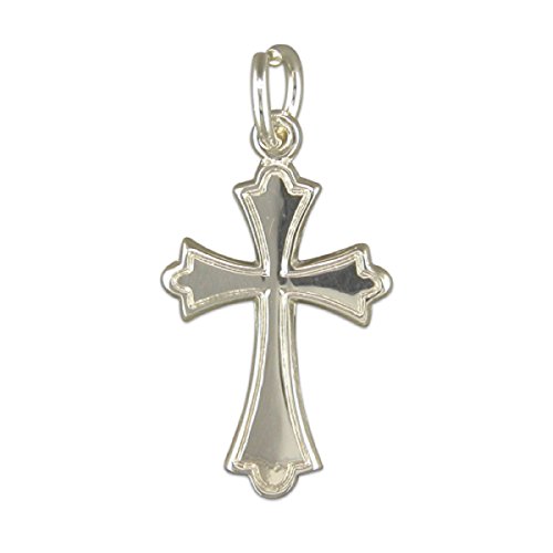 Argent sterling gothique Pendentif Croix Cover