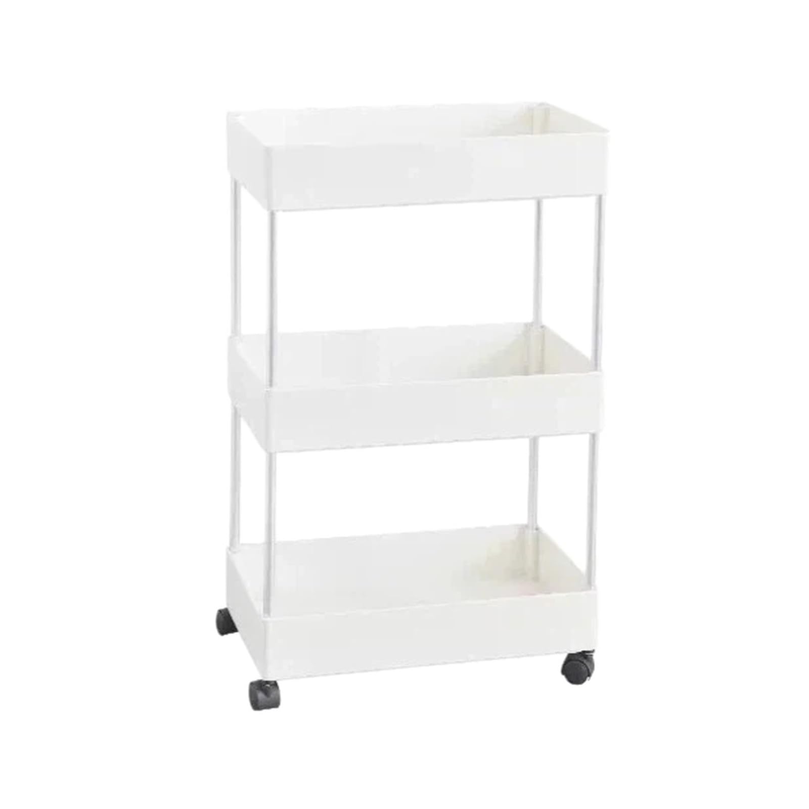 FZL02068LM Kitchen Trolley Rolling Storage Cart Movable Utility Shelf with Wheels for Home Organization(Small)