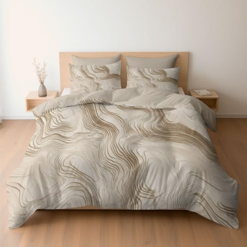 Housse de couette 240x260 respirante et infroissable en microfibre brossée - 2