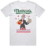 Nathans Famous Hot Dog Eating Contest Joey Chestnut Fan Gift Plain White T Shirt S White