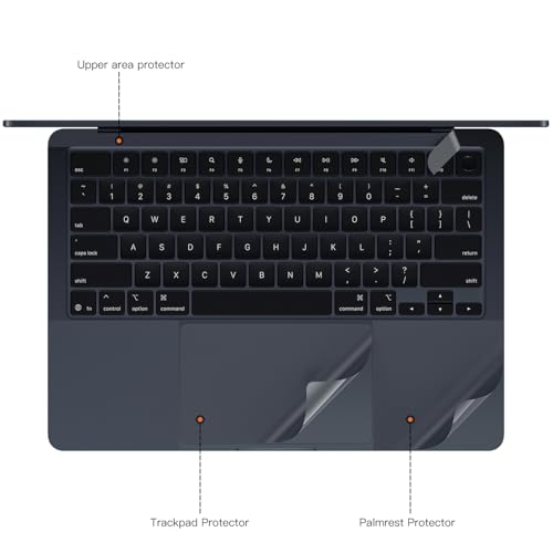 Image of CaseBuy Full Body Wrist Rest Protection (3 in 1) for MacBook Air M2 M3 M4 13.6 inch A2681 A3113 A3240 2025-2022 - Anti-Scratch Keyboard Cover for M2 M3 M4 MacBook Air 13.6 inch -