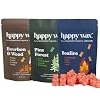 Happy Wax Cozy Cabin Winter Scented All Natural Non Toxic Soy Wax Melts 6 Total Oz of Scented Wax Melts Collection Includes Bonfire Bourbon Wood and Pine Forest Three 2oz Pounces