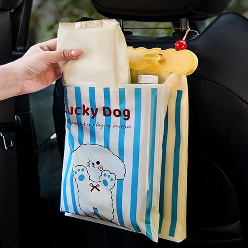 Cubo de basura para coche portátil anticaídas para viajes y niños 4