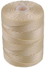 C-LON Bead Cord, Cream - 0.5mm, 92 Yard Spool