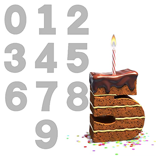 Motzu 0-9 Number Cake Stencils, 14 Inches 10 Digital Cake Template Molds, Flat Plastic Cutting Mold, Cake Decoration Stencil Mould For Diy Cake Cookies Baking Supplies #TOP14