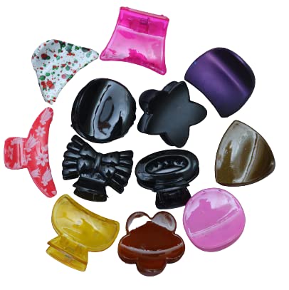 imioxo Medium size Hair Claw/clip/hair clutcher combo of 12 pices for Women and girls (CM_8) (Style_2)