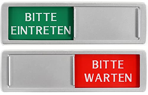 BITTE EINTRETEN - BITTE WARTEN Schild XL - Schiebeschilder frei besetzt -...
