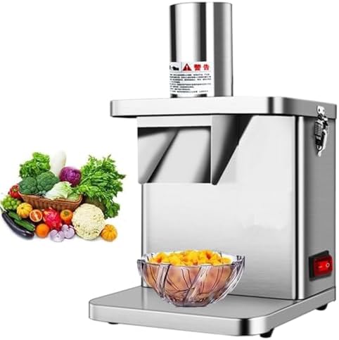 Commercial Electric Vegetable Slicer & Food Processor - Heavy Duty Multifunctional Veggie Chopper with 5 Stainless Steel Blades for Carrots, Potatoes, Onions & More