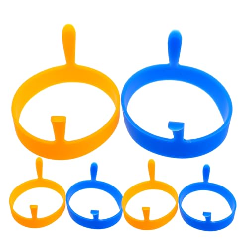 CONGARTENO 6pcs Non-stick Silicone Cooking Round Pancake for Easy Breakfast Sandwiches for Home Use