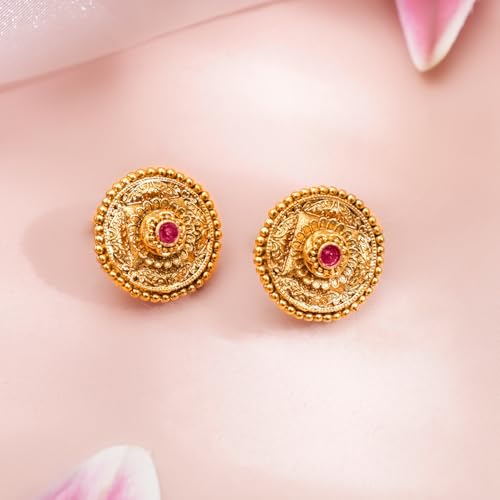Image of Rubans Temple Necklace Set Traditional Stylish Jewellery Gift for Women & Girls