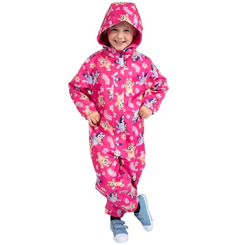 Bluey Raincoat | Bingo Kids Rain Suit | All In One Raincoat For Girls | Sizes 2T To 82