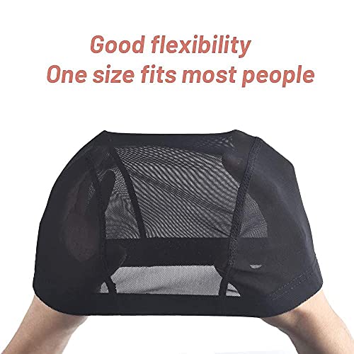 Smilco Mesh Dome Cap for Wig Making 6 Pack Stretchable Dome Mesh Lace Front Wig Caps for Women (Black) - Image 4