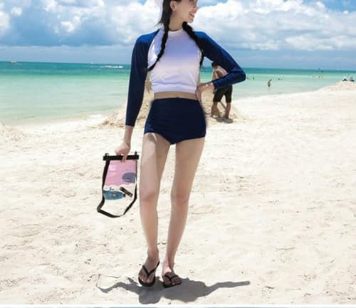 Image of Teen Girls Swimsuit Long Sleeve Rash Guard Swimwear with UPF50+ Bathing Suits Set with Paddings(7-16Years)