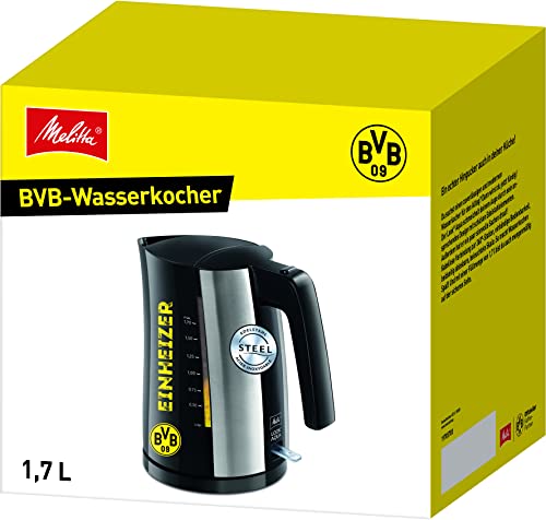 Wasserkocher - MELITTA - Look Aqua BVB Fan Edition 1026-02 BK SST, mit automatischer Endabschaltung, verdecktem… – Bild 3