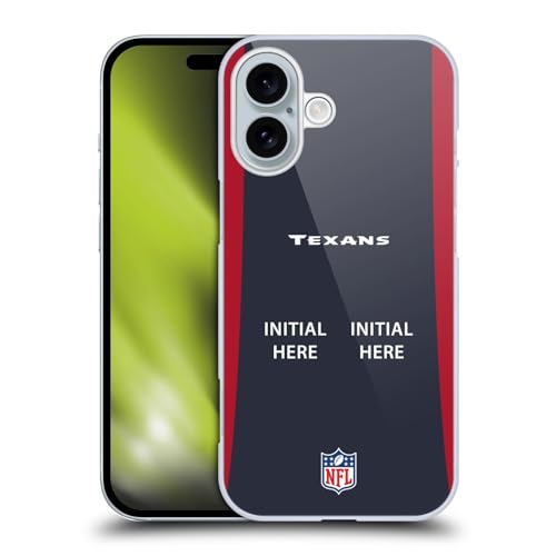 Coque NFL Houston Texans personnalisable pour Apple iPhone avec initiale