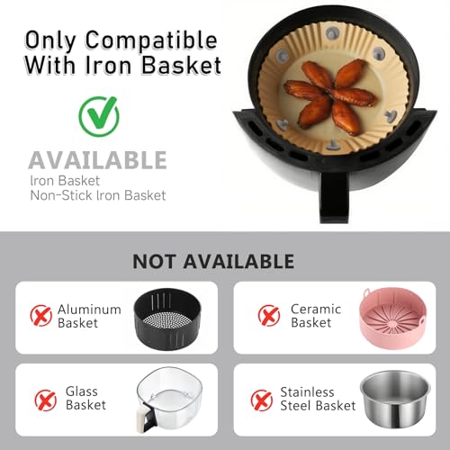 Image of Air Fryer Magnets for Parchment Paper,Lock Disposable Paper Liner Safely,Prevents Burning & Food Covering,Heat-Resistant Air Fryer Liner Magnets,Easy Install with Handles (8pcs)