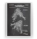 Apollo Lunar Module 1965 Patent Print - Outer Space NASA Póster Con Diseños Patentes Decoración de Hogar Inventos Carteles - Marco No Incluido