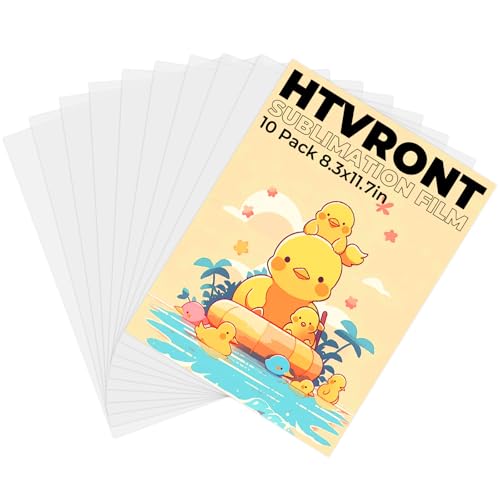 HTVRONT Printable Sublimation Heat Transfer Film for Phone Case Heat Press,10 Pack 3D Sublimation Film Sheets for Phone Cases Mugs,8.5