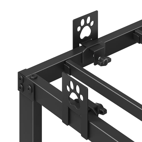 XXF 6 PCS Non Slip Mattress Gaskets for Metal Bed Frame, Anti-Slip Holder in Place Gripper, Mattress Slide Stopper, Adjustable Anti-Slip Baffle, Easy to Install, Black (Dog paw) - Thumbnail 7