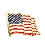 Herxion American Flag Pin, Patriotic US Enamel Lapel Pin for Men, Women, Girls, Boys. USA Durable Novelty Hat Pins For Backpacks, Lanyard, Bags, Caps, Clothes, Backpack
