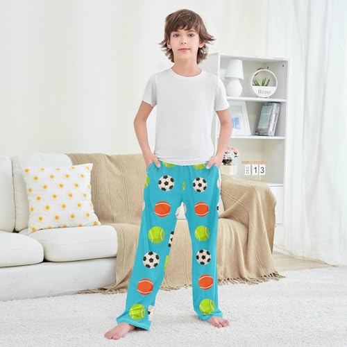 Pajama Pants Various Balls Pattern Long Sleep Pants Lounge Bottoms4