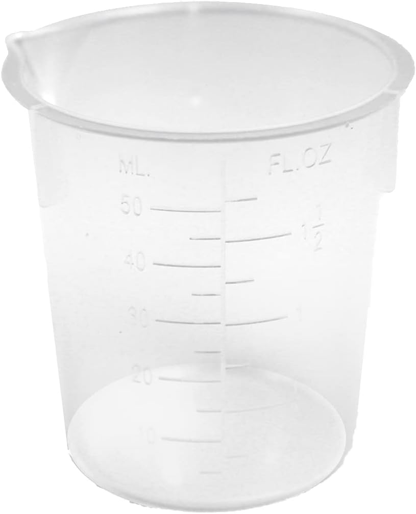 Maryland Plastics L-1220 Polypropylene Disposable Beaker, Graduated, 50 mL (Pack of 100)