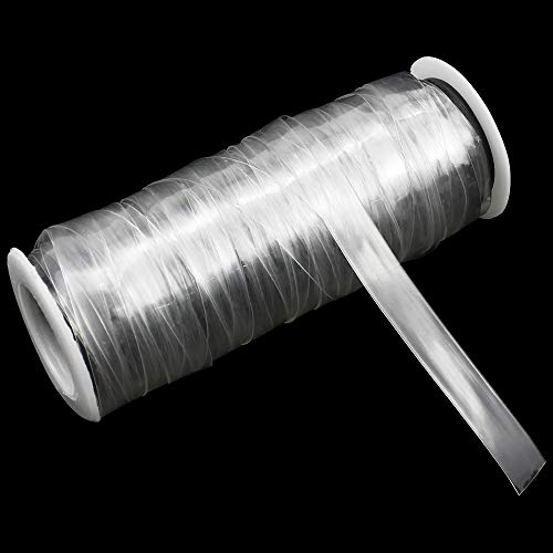 DXLing 1cm x 12 m Bande Élastique Transparente TPU Élastique Clair Bande Élastique Léger Sangle Élastique Léger Elastic Haute Flexibilité Antidérapant Bande Élastique pour Projet de Couture en Tissu Cover