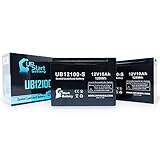 2 Pack UpStart Battery UB12100-S Sealed Lead Acid Battery Replacement (12V, 10Ah, 10000mAh, F2 Terminal, AGM, SLA) - Compatible with Schwinn S750, Schwinn S350, Neuton Mowers CE6, Neuton Mowers CE5