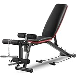 ZUKEE YWQ Weights - Banco de ejercicios multifuncional para culturismo, gimnasio, hogar, equipo de entrenamiento de fuerza, banco de pesas con extensión...