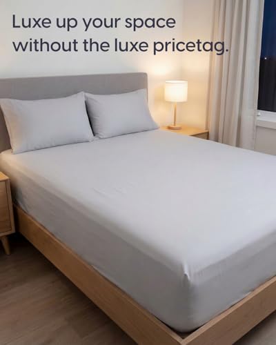 Image of Sleepy Town King Size Bed Sheets - 3 Piece - NO Flat Sheet Included - King Sheet Set - Soft, Comfy & Cooling - Easy Care - Wrinkle & Fade Free - Brushed Microfiber - Deep Pocket Sheets (French Grey)
