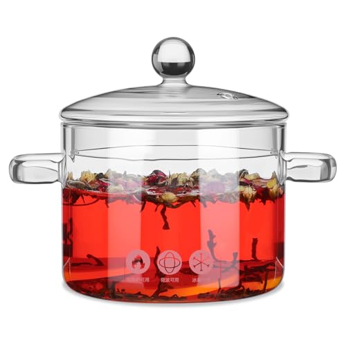 Casseroles en verre borosilicaté de qualité supérieure 1350ml - 2