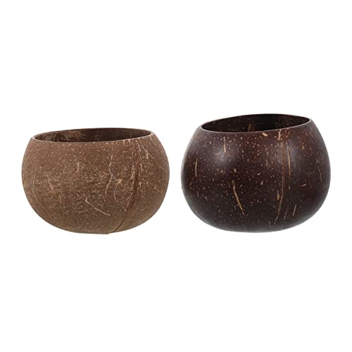 OFFSCH Coconut Candle Holders Natural Coconut Shell Cups Candle Decor Storage Jars