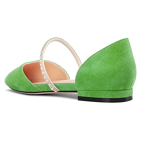 NobleOnly Women Close Pointed Toe Low Heel Two-Piece Slip-on Pumps Wedding Dress Cute Shoes 0.4 Inches Heels3