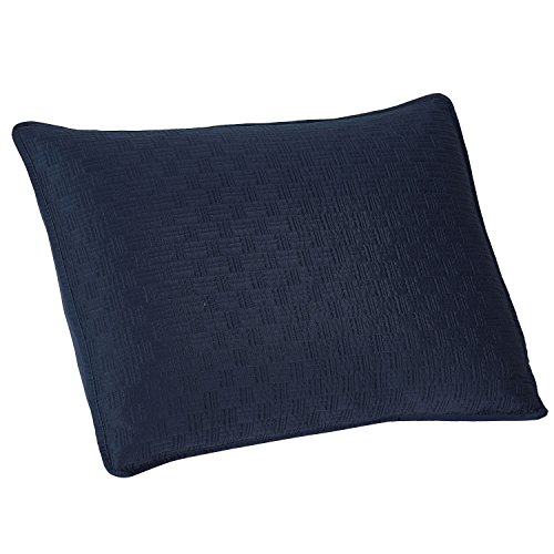 Brielle Basket Weave Sham Set, King, Navy