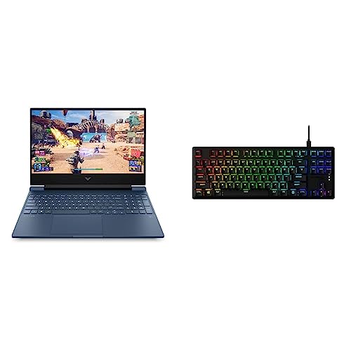 Image of HP Victus Gaming Laptop AMD Ryzen 5 5600H 15.6 inch(39.6 cm) FHD IPS Gaming Laptop & HyperX Alloy Origins Core PBT- Aqua Mechanical Switch RGB Gaming Keyboard