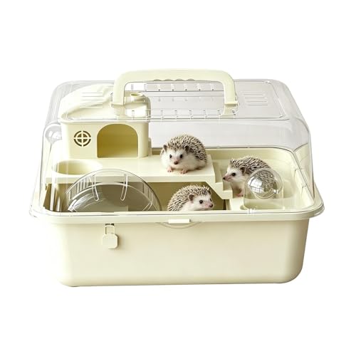 Maison hamster portable 30 cm avec roue de course intégrée pour petits animaux - 2
