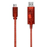 Pilot Electronics EL-1400N Electroluminescent V2 Charge/Sync Micro USB Cable, Orange