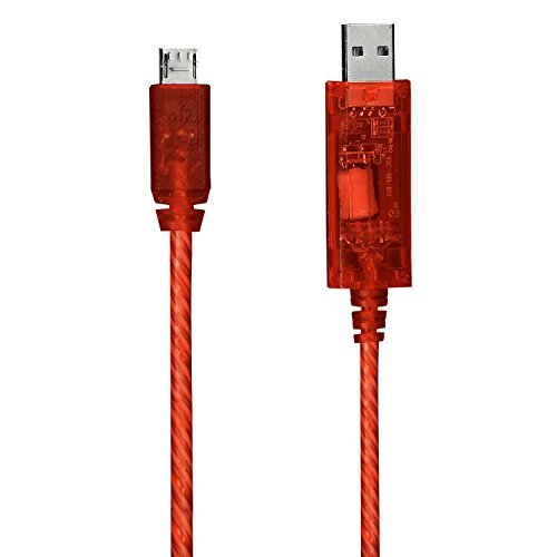Pilot Electronics EL-1400N Electroluminescent V2 Charge/Sync Micro USB Cable, Orange