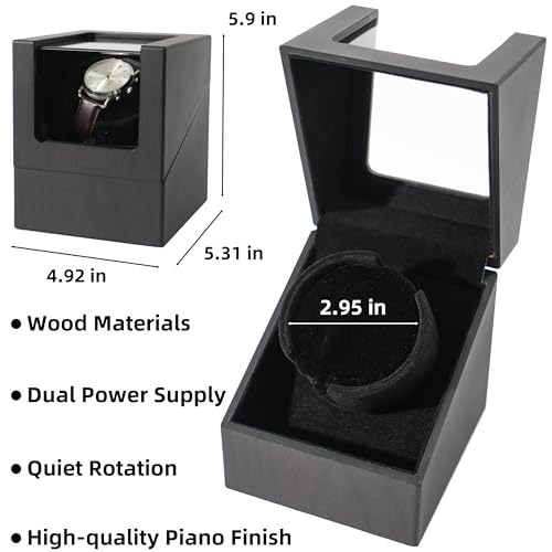 Caja giratoria de reloj con motor Mabuchi silencioso y doble alimentación para carga automática 3