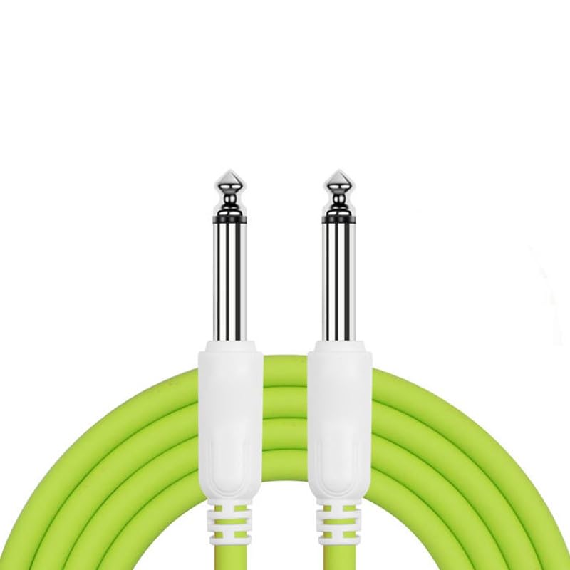 akcesoria do gitary Kabel Z Redukcją Szumów Gitary Elektrycznej Ludowy Instrument Basowy Skrzynka Elektryczna Kabel Audio 6m (Color : Green)