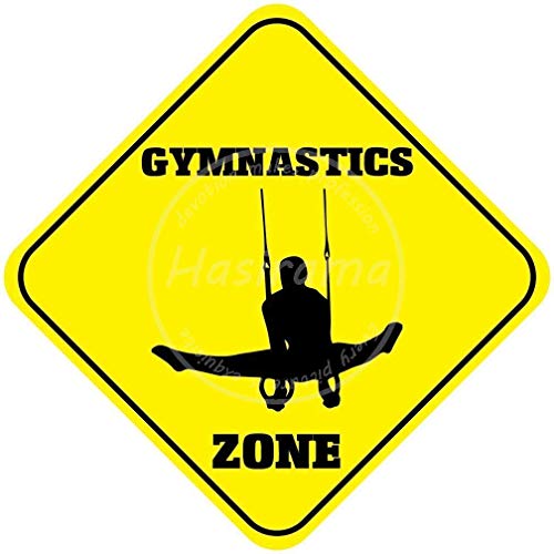 Gymnastics Zone Letrero de Metal Carteles Retro de hojalata Placa Póster Hierro Arte para Colgar en la Pared Yarda Jardín Cafetería Bar Baño Regalo