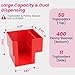 LUVCOSY 2Pcs Dual Sleeve & Toploader Dispenser Station - Includes 400 Penny Sleeves & 50 Card Savers | Storage & Organizer for Sports Cards, TCG, and Trading Cards | All-in-One Solution, Black & Red.